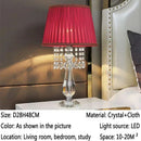 Axyaa Crystal Table Lamp for Luxurious Living Room, Bedroom, Study with LED Light
