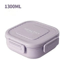 Axyaa Double-deck Divided Plastic Lunch Box - Kids Bento Box for Picnic & Fruit Salad
