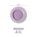 Axyaa Purple Disc Lace Relief Ceramic Tableware Set