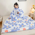 Axyaa Cozy Sleeved Quilted Pillow Blanket: Fashionable & Comfortable Dual-Purpose Bedding