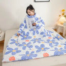 Axyaa Cozy Sleeved Quilted Pillow Blanket: Fashionable & Comfortable Dual-Purpose Bedding