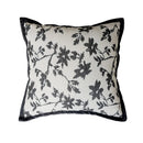 Axyaa Black Jacquard Sofa Cushion Cover: French Romantic Throw Pillow for Living Room