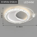 Axyaa Gold Acrylic Round Ceiling Light - Nordic Creative Bedroom Lamp