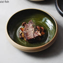 Axyaa Japanese Style Soup Salad Sashimi Plate Set Kitchen Tableware Pottery