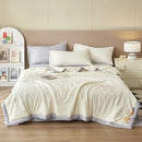 Axyaa Embroidered Cashmere Summer Quilt Set