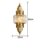 Axyaa Crystal Wall Lamp: Champagne Gold Light Luxury for Living Room, Bedroom, Dining Hall