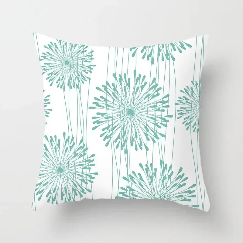 Modern Geometry Print Pillow Case for Home Decor by Axyaa - Mint Green Pillow Cover