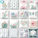 Tropical Cactus Summer Plants Pattern Cushion Cover for Axyaa Home Decor