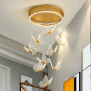 Axyaa Butterfly Staircase Chandelier - LED Living Room Hanging Light for Romantic Wedding