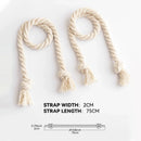 Nordic Tassel Tieback Curtain Clips by Axyaa - Beige Linen Straps, Home Decor