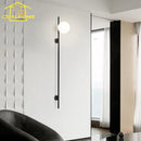 Axyaa Minimalist Double Head Black LED Wall Lamp - Bedroom Living Room Decor