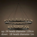 Axyaa Double Pendant Lamp: Vintage Industrial LED Chandelier for Cafe, Restaurant, Bar