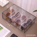 Axyaa Acrylic Glasses Storage Box | Stackable Drawer Display Stand | Multi-Grid Organizer