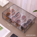 Axyaa Acrylic Glasses Storage Box | Stackable Drawer Display Stand | Multi-Grid Organizer