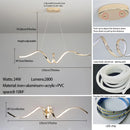 Axyaa Aluminum Pendant Light: Modern Minimalist Creative Lighting for Dining Area