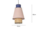 Axyaa Rattan Art Pendant Lights, Colorful Chandelier for Kitchen & Living Room