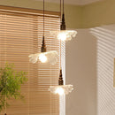 Axyaa LED Glass Lampshade Chandelier for Living Room, Bedroom, and Cafe Lighting