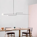 Axyaa Minimalist Geometric Iron Chandelier in Black and Gold