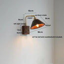 Axyaa Walnut Wood LED Wall Sconce Pull Chain Rotate Vanity Light