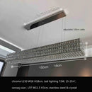 Axyaa Crystal LED Pendant Light: Luxury Steel Hanging Lamp for Modern Foyer & Dining Room