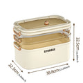 Axyaa 3-Tier Transparent First Aid Organizer Box with Lockable Pill Case