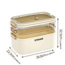 Axyaa 3-Tier Transparent First Aid Organizer Box with Lockable Pill Case
