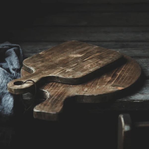 Axya Solid Wood Cutting Board & Tray Set for Food Photography Props