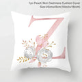Axyaa Pink Letterwork Cushion Cover 45*45cm, Wedding Party Decor, Elegant Wedding Pillow