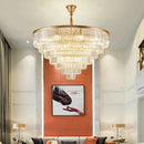 Axyaa Multilayer Crystal Chandelier Modern Luxury Glass Hanging Lamp