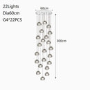 Axyaa Nordic Crystal Chandelier for Stairs