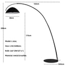 Axyaa Nordic Minimalist Floor Lamp LED Light Luxury for Living Room Bedroom