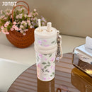 Axyaa Stainless Insulated Thermo Bottle with Straw Filter - Leak-Proof Coffee Cup – Sports Water Bottle