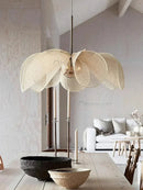 Axyaa Nordic Fabric Flower Pendant Light - Cream Chandelier Home Decoration