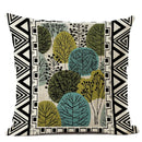 Axyaa Geometric Cushion Cover 45x45cm Linen Abstract Design Pillow