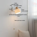 Axyaa Nordic LED Wall Sconce Rotate White Ceramic Indoor Light
