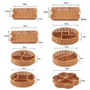 Axyaa Rattan Wicker Serving Baskets - 10 Styles for Restaurant Tabletop Display