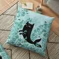 Cute Cat Decorative Pillow Case Cover for Modern Living Room Sofa by Axyaa
