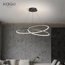 Axyaa Circular Chandelier Black/White Indoor Lighting Fixture