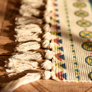 Axya Cotton Linen Tassel Woven Floor Mat | Modern Minimalist Bedroom Carpet