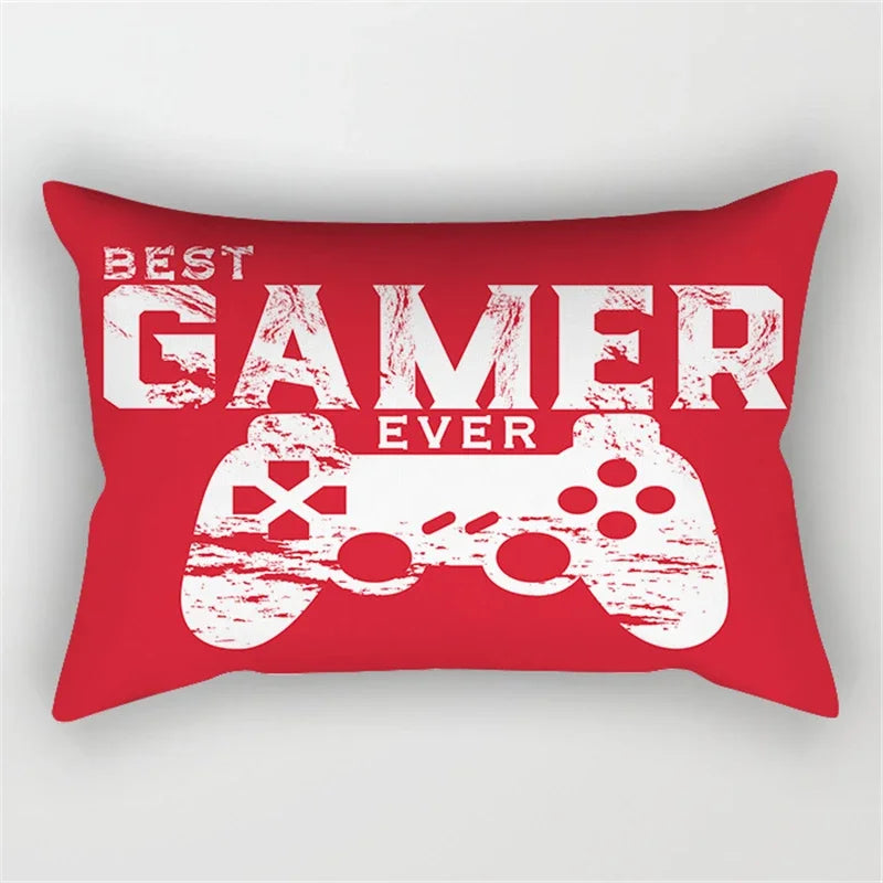 Axyaa 30x50cm Gamer Handle Print Pillowcase for Sofa, Car Seat, Gaming Room