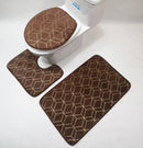 Axyaa Geometric Print Gold Rugs Set for Bedroom, Living Room, Bathroom
