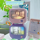 Axyaa Cute TV Painting Night Light: Mini LED Table Lamp for Child's Room, Learning & Decoration