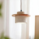Cream Wabi Sabi Bedroom Pendant Light by Axyaa