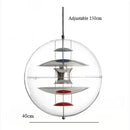 Axyaa Nordic Luxury Acrylic Pendant Chandelier White Gold Silver Modern Decor Lamp