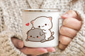 Axyaa Cute Animal Enamel Cup Breakfast Mug Set