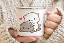 Axyaa Cute Animal Enamel Cup Breakfast Mug Set