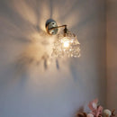 Axyaa Crystal Copper Wall Sconce LED Light for Home Decor and Lighting