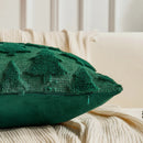 Axyaa Christmas Tree Embroidered Pillowcase - Festive Red Green Decor