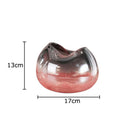 Axyaa Pink Gradient Glass Vase Flower Pot Desk Decor Room Aesthetic Arrangement