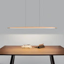 Axyaa Walnut Long Table Lamp: Modern Nordic Design, Zen Style LED Pendant Lights